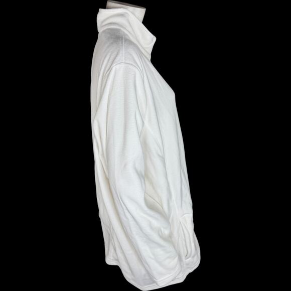 Lands' End Women’s Plus 3X Fleece Jacket Ivory White Full Zip NWOT Winter - Picture 7 of 16